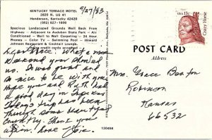 Postcard MOTEL SCENE Henderson Kentucky KY AI7964