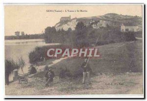 Sens Postcard Old L & # 39Yonne has St Martin (sinners very animated)