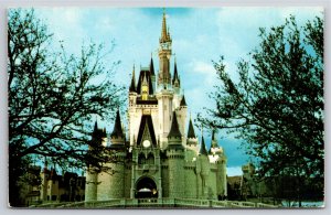 Orlando FL~Walt Disney World~Evening Vw~Cinderella Castle In Fantasyland~1977 PC