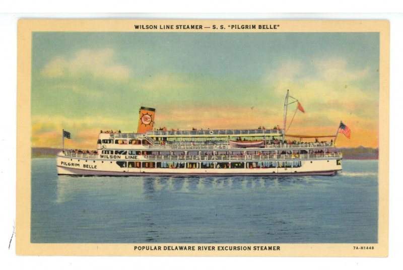 PA - Philadelphia. Delaware River Excursion Steamer Pilgrim Belle ca 1937