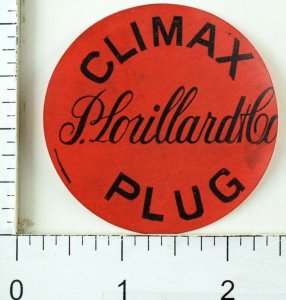 1880's P. Lorillard & Co. Climax Plug Product Package Label Or Trade Card F92