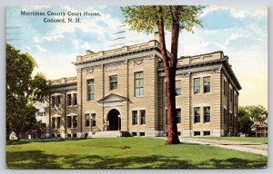 Concord New Hampshire~Merrimac County Courthouse~Neo-Renaissance~1922 Postcard