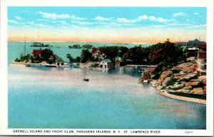 Vtg 1920s Grenell Island and Yacht Club Thousand Islands New York NY Postcard