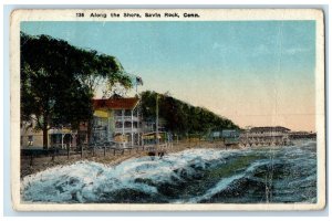 1921 Along The Shore Waves View Savin Rock Connecticut CT Posted Harbor Postcard