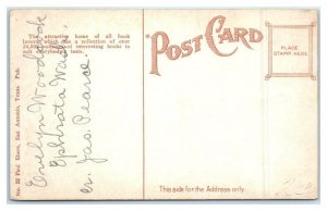 SAN ANTONIO, Texas TX ~ CARNEGIE LIBRARY ca 1910s  Postcard