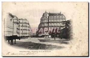 Montpellier - Perspective of the National Street - Old Postcard