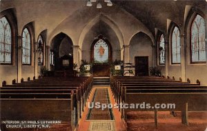 Interior of St Paul's Lutheran Church - Liberty, New York NY  