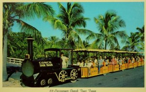 64-Passenger Conch Tour Train Key West, FL Vintage Postcard P58