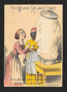 VICTORIAN TRADE CARD Wilson Yeast Black Cook Yeast Rising