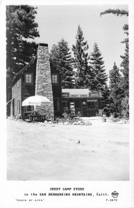 Postcard 940s California San Bernardino Crest Camp Store Coca Cola CA24-1164