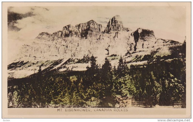 RP, Mountains, Mt. Eisenhower, Canadian Rockies, 1920-1940s