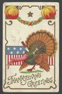 1906 PPC* Thanksgiving Greeting Embossed Posted