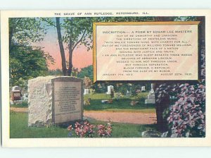 Pre-Chrome CEMETERY SCENE Petersburg - Near Springfield Illinois IL AG2816