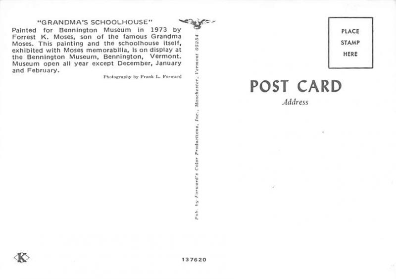 Grandma's Schoolhouse - Bennington Museum, Forest K Moses