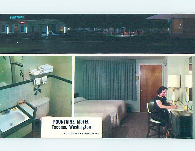 Unused Pre-1980 MOTEL SCENE Tacoma Washington WA G6999