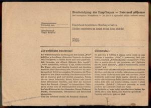 Germany Concentration Camp KL Floessenbuerg Package Card 77642