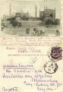 india, DELHI, Jama Masjid, Islam Mosque (1901) Court Card Postcard