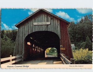 Postcard Yaquina River Chitwood Covered Bridge, Toledo, Oregon