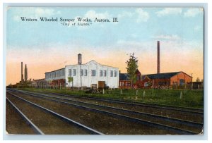 c1910's Western Wheeled Scraper Works Aurora Illinois IL Antique Postcard