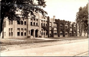 Real Photo Postcard School Building in Storm Lake, Iowa~132108