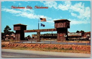 Oklahoma City Oklahoma 1960s Postcard Frontier City Amusement Park Entrance