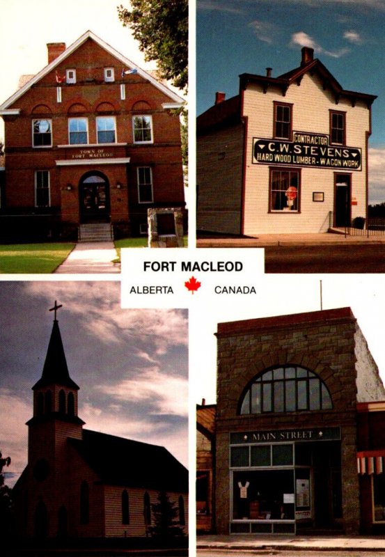 Canada Alberta Fort Macleod Multi View Court House C E Stevens Building Holy ...