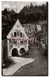 Old Postcard Luftkurort Schiltach im Schwarzwald mit Rathaus Marktplatz