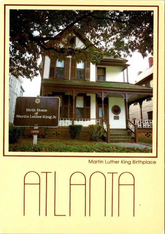 2~4X6 Postcards Atlanta, GA Georgia MARTIN LUTHER KING JR Birth Home~Crypt/Grave