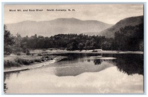 c1930's Moat Mt. And Saco River North Conway New Hampshire NH Vintage Postcard