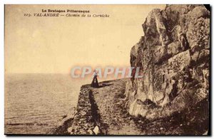 Old Postcard Brittany Picturesque Val Andre Corniche Road