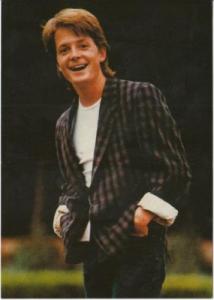 Michael J. Fox Actor in the 1980s Postcard #2