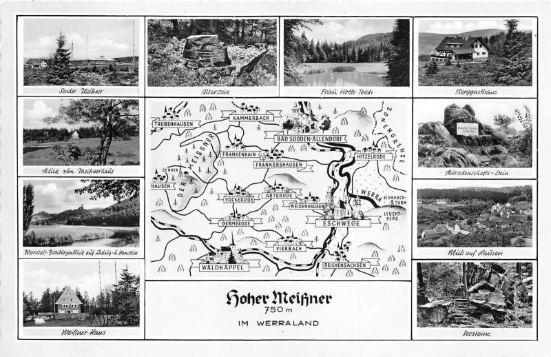 BG7765 hoher meissner im werraland map cartes geographiques  germany CPSM 14x9cm