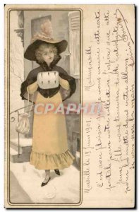 Old Postcard Fantasy Illustrator Woman