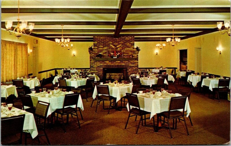 Vtg Kennebunk Maine ME Glen-Mor Restaurant Interior Dining Room1960s Postcard