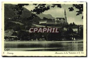 Old Postcard Annecy Monastery of Visilation and Lake