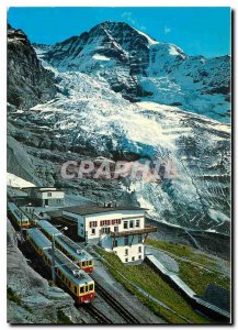 Modern Postcard Bernese Oberland Glacier Eiger (2320m) and Moench (4099m)