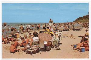 Beach Crowd Indiana Dunes State Park Chesterton Indiana postcard