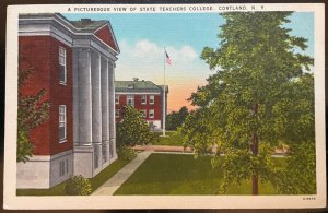 Vintage Postcard 1930-1945 View of Teachers College, Cortland, New York (NY)