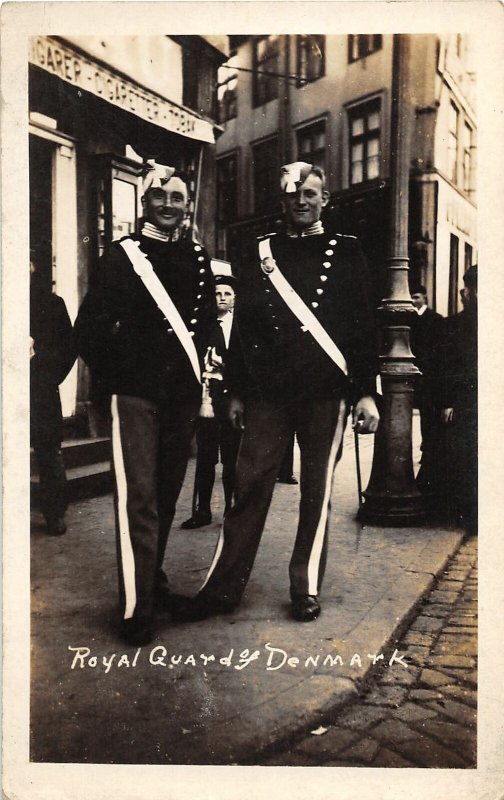 G62/ Foreign RPPC Postcard Denmark Royal Guards Uniform c1910