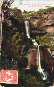 Australia Katoomba Falls Blue Mountains New South Wales Vintage Postcard C058