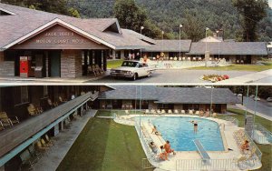 Gatlinburg, Tennessee TN   JACK HUFF'S MOTOR COURT #2   Pool   ROADSIDE Postcard