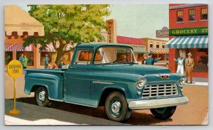 Chevrolet Task Force Truck Model 3104 Pickup 1955 To Sinks Grove WV Postcard B44