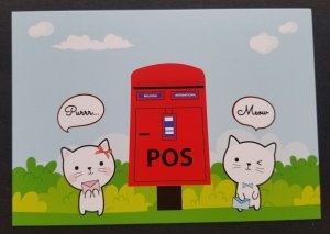 [AG] P30 Malaysia Postbox Cat Mailbox Mail Post Box Cartoon (postcard) *New