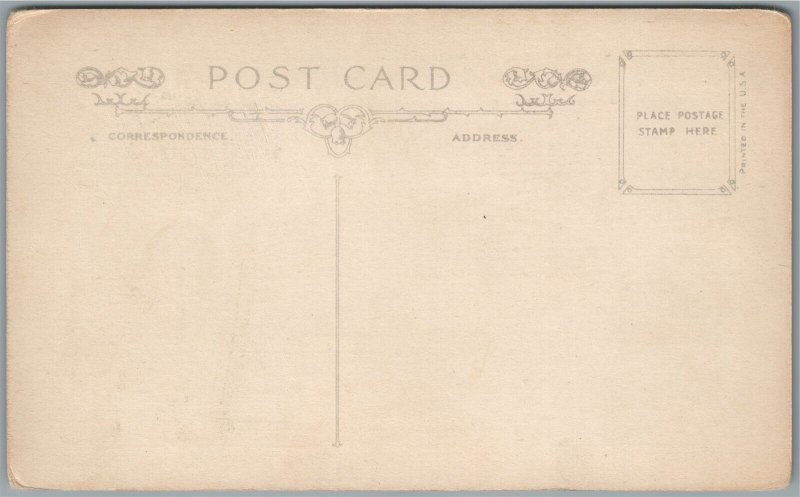 BRITISH WWI ERA TANK COMIC ANTIQUE POSTCARD