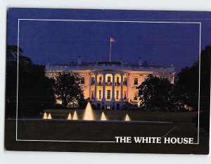 Postcard Night View of the White house Washington DC USA