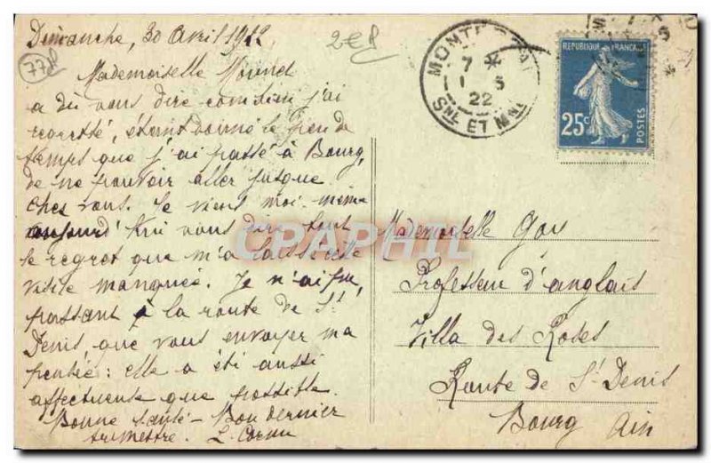 Old Postcard Montereau L & # 39Eglise