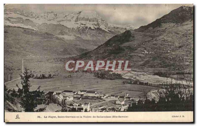 Old Postcard Le Fayet St Gervais and the Vallee de Salianches