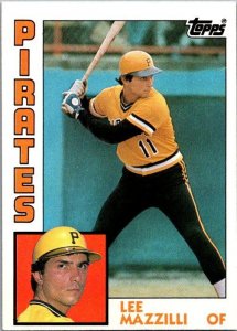 1984 Topps Baseball Card Lee Mazzilli Pittsburgh Pirates sk3598