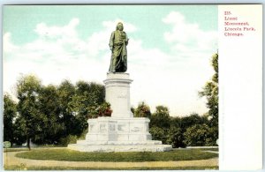 Pre-1907 Chicago Carl Linné Monument Postcard Lincoln Park Curt Teich Photo A33
