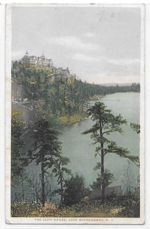 The Cliff House Lake Minnewaska NY Phostint Detroit Publishing Co Postcard